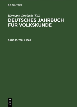 Imagen de portada: 1969 1st edition 9783112479056