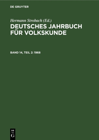Imagen de portada: 1968 1st edition 9783112479070
