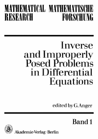 Cover image: Inverse and Improperly Posed Problems in Differential Equations 1st edition 9783112480274