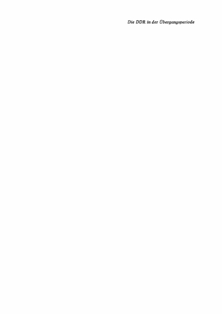 Cover image: Die DDR in der Übergangsperiode 1st edition 9783112480915