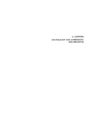 Cover image: Grundlagen und Anwendung der Phonetik 1st edition 9783112481776