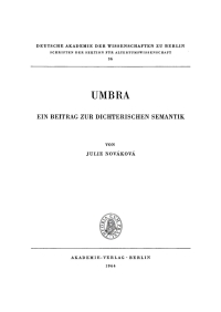 Cover image: Umbra 1st edition 9783112481851
