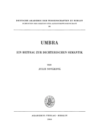 Imagen de portada: Umbra 1st edition 9783112481851