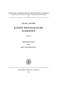 表紙画像: Kleine Philologische Schriften, I 1st edition 9783112482131