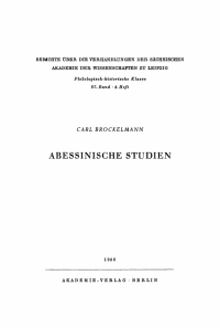Imagen de portada: Abessinische Studien 1st edition 9783112482391