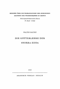 Omslagafbeelding: Die Götterlehre der Snorra-Edda 1st edition 9783112482414