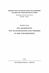 Cover image: Die Abgrenzung von Kulturgruppen und Völkern in der Vorgeschichte 1st edition 9783112482636