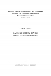 表紙画像: Caesars Bellum civile (Tendenz, Abfassungszeit und Stil) 1st edition 9783112482674