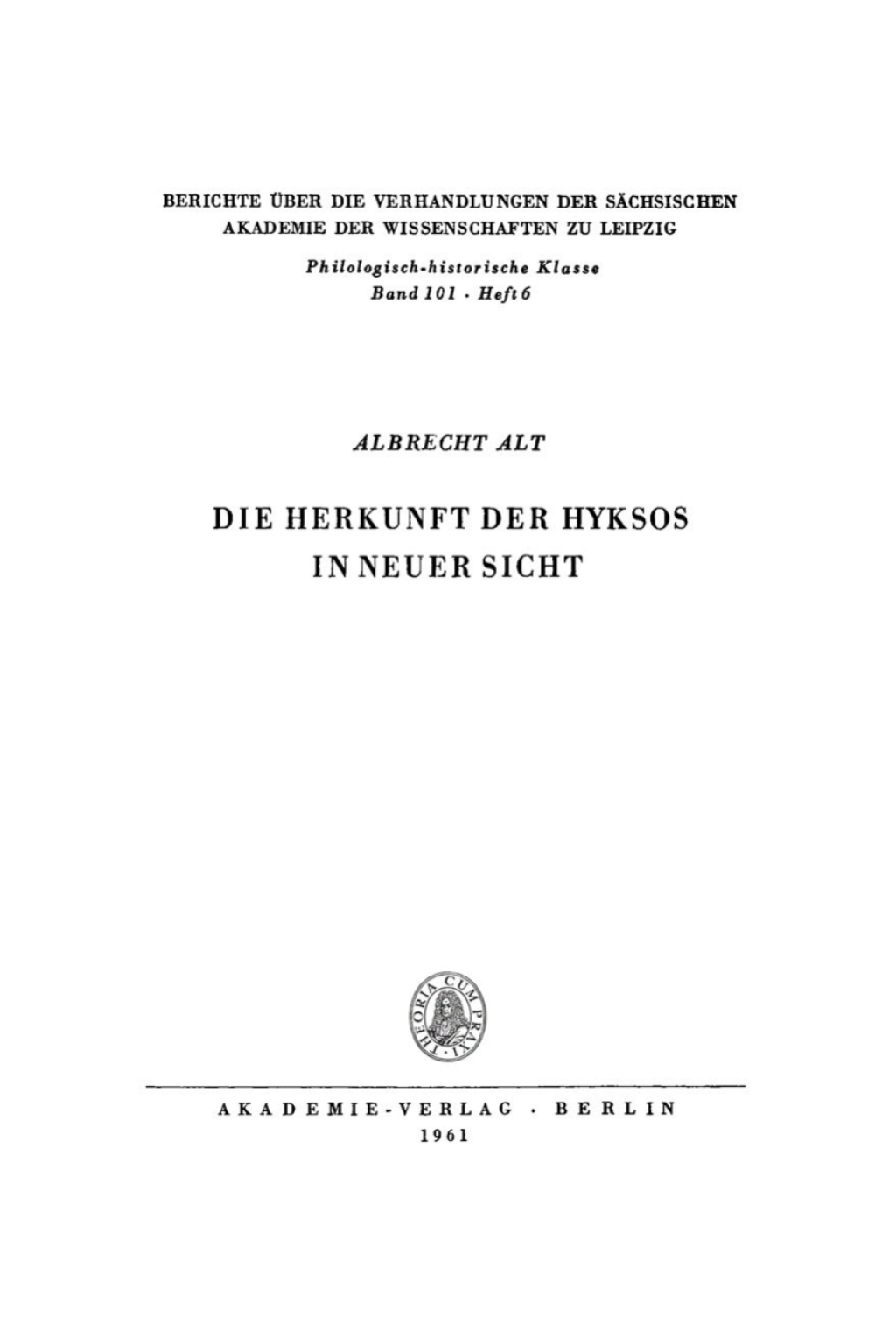 Die Herkunft der Hyksos in neuer Sicht 1st Edition
