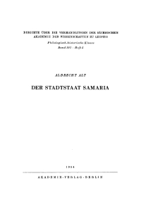 Cover image: Der Stadtstaat Samaria 1st edition 9783112483015