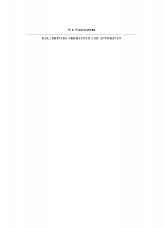 Imagen de portada: Kollektives Verhalten von Automaten 1st edition 9783112483398