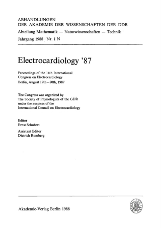 Imagen de portada: Electrocardiology ’87 1st edition 9783112484272