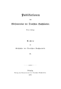 Cover image: Publikationen des Börsenvereins der Deutschen Buchhändler. Band 3 1st edition 9783112486573