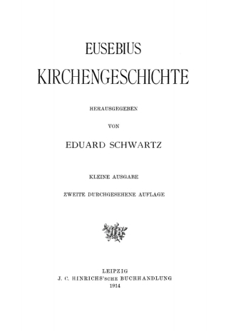 Imagen de portada: Eusebius Kirchengeschichte 2nd edition 9783112486979