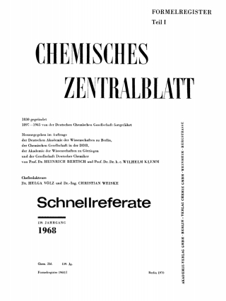 Imagen de portada: 1968, Formelregister, Teil 1 1st edition 9783112487150