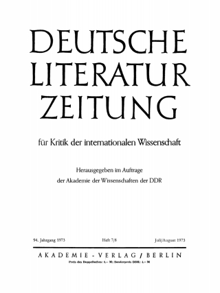 Cover image: Juli/August 1973 1st edition 9783112487952