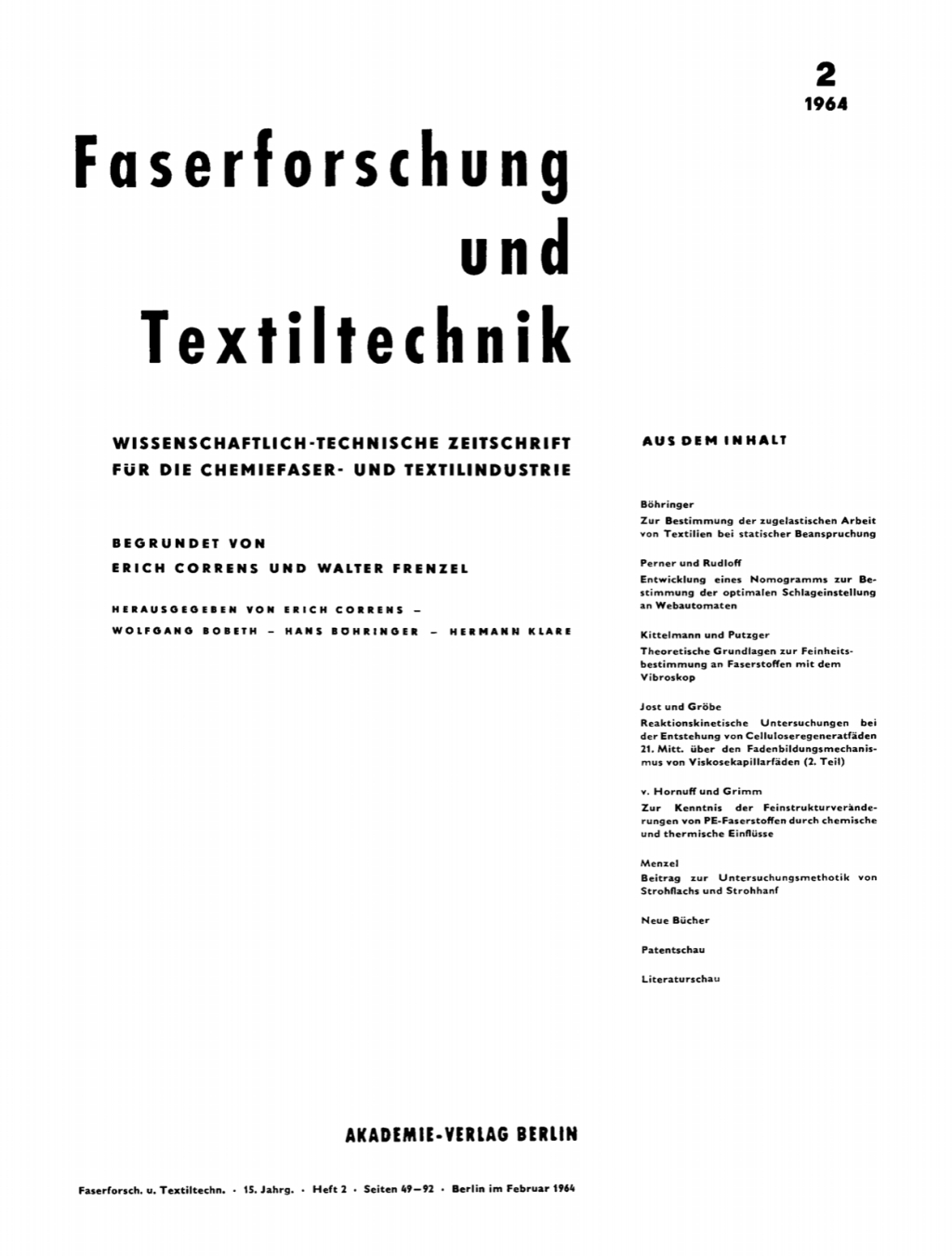 Februar 1964 1st Edition