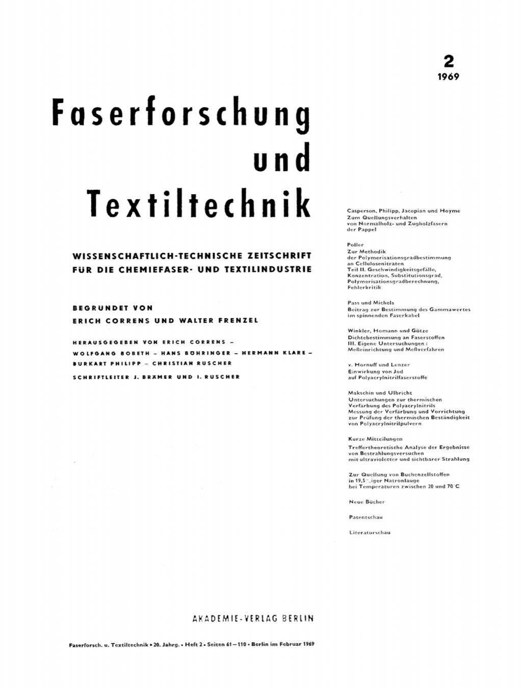 Februar 1969 1st Edition