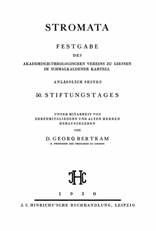 Omslagafbeelding: Stromata 1st edition 9783112490471