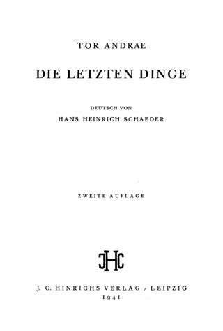 Imagen de portada: Die Letzten Dinge 2nd edition 9783112490556