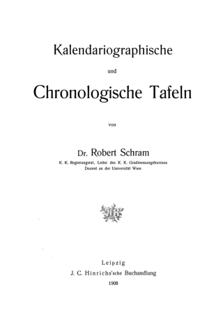 Cover image: Kalendariographische und chronologische Tafeln 1st edition 9783112490716
