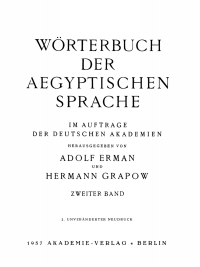 صورة الغلاف: Wörterbuch der aegyptischen Sprache. Band 2 2nd edition 9783112491133