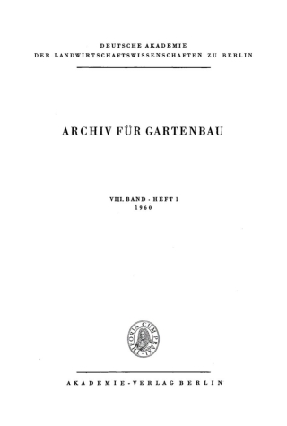 Immagine di copertina: 1960 1st edition 9783112492055