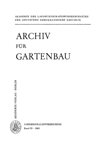 Titelbild: 1985 1st edition 9783112492192