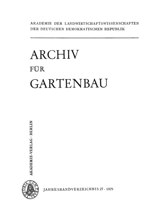 Cover image: 1979 1st edition 9783112492437