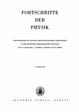 Imagen de portada: 1966 1st edition 9783112492512