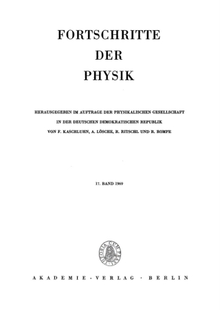 Immagine di copertina: 1969 1st edition 9783112494615