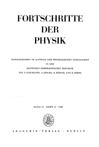 Imagen de portada: 1967 1st edition 9783112496152