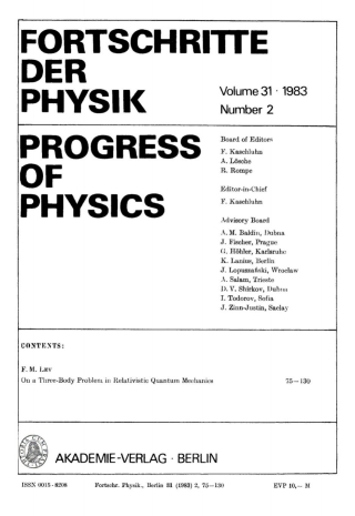 Imagen de portada: 1983 1st edition 9783112497371
