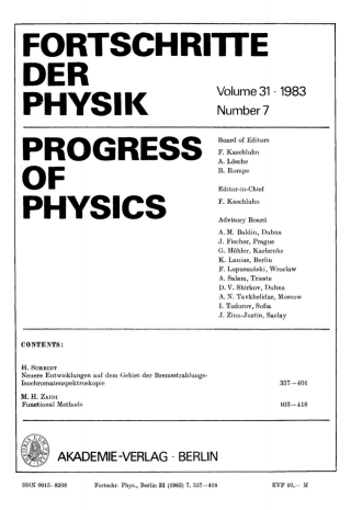 Imagen de portada: 1983 1st edition 9783112497470