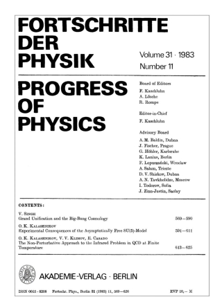 Imagen de portada: 1983 1st edition 9783112497531