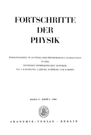 Immagine di copertina: 1969 1st edition 9783112497739