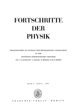 Imagen de portada: 1969 1st edition 9783112497791