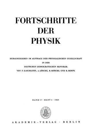 Imagen de portada: 1969 1st edition 9783112497838