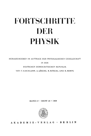 Imagen de portada: 1969 1st edition 9783112497876