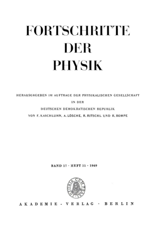 Imagen de portada: 1969 1st edition 9783112497890