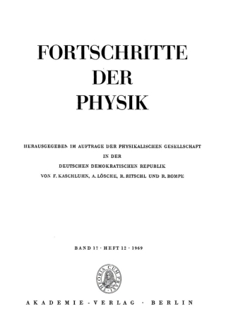 Immagine di copertina: 1969 1st edition 9783112497913