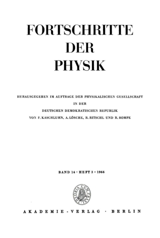 Imagen de portada: 1966 1st edition 9783112500255