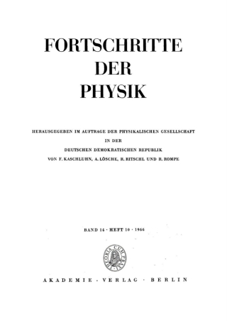 صورة الغلاف: 1966 1st edition 9783112500378