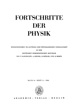 Imagen de portada: 1966 1st edition 9783112500392