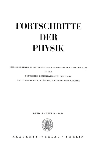 Cover image: 1968 1st edition 9783112500576