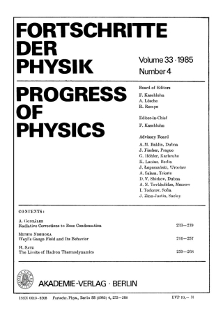 Cover image: 1985 1st edition 9783112500750