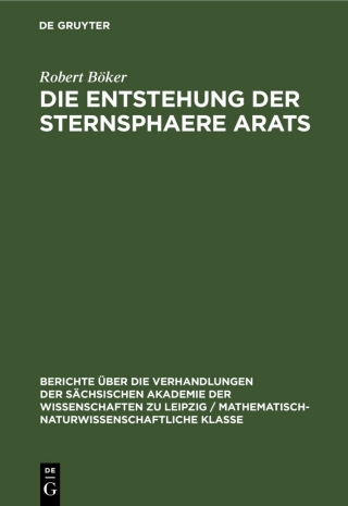 Imagen de portada: Die Entstehung der Sternsphaere Arats 1st edition 9783112502532