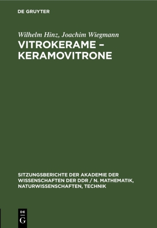 Cover image: Vitrokerame – Keramovitrone 1st edition 9783112504031