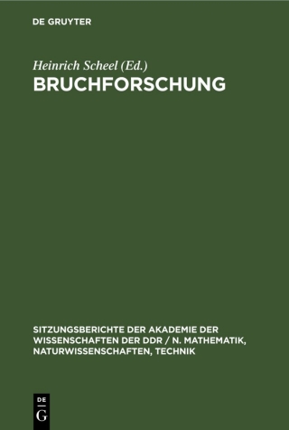 Cover image: Bruchforschung 1st edition 9783112504253