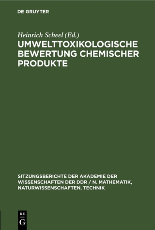 Imagen de portada: Umwelttoxikologische Bewertung chemischer Produkte 1st edition 9783112504390